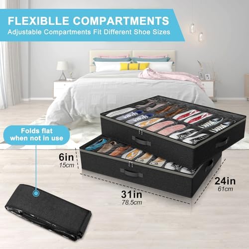 Under Bed Shoe Storage Organizer - Image 3