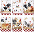 Sunnyray 6 Pcs Farmhouse Rooster Kitchen Towels Dish Cloths by Sunnyray