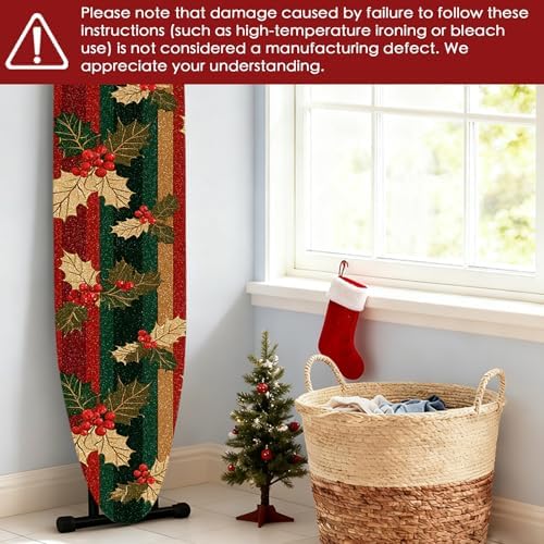 Nuxovilar Winter Holly Ironing Board Cover 15x54 Inches Polyester - Image 6