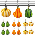 Pumpkin Shower Curtain Hooks Set of 12, Resin Halloween Fall Decor by Unknown