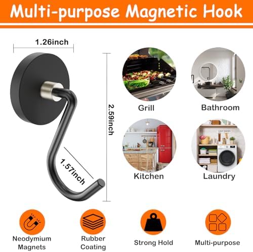 Magnetic Grill Hooks, Strong Magnetic Hook - Image 4