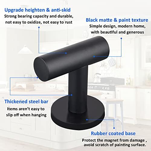 ULIBERMAGNET 4 Pack Strong Magnetic Coat Hooks, Heavy Duty Rubber Coated - Image 5