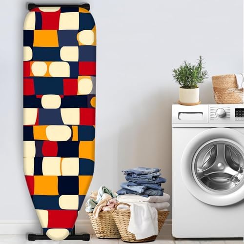 Nuxovilar Colorful Geometric Blocks Ironing Board Cover 15x54 Polyester - Image 3