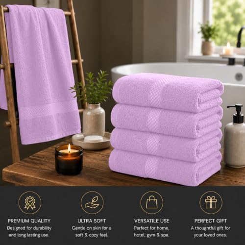 DAN RIVER 600 GSM Cotton Large Bath Towels Set of 4, 27 x 54 Inches - Image 4