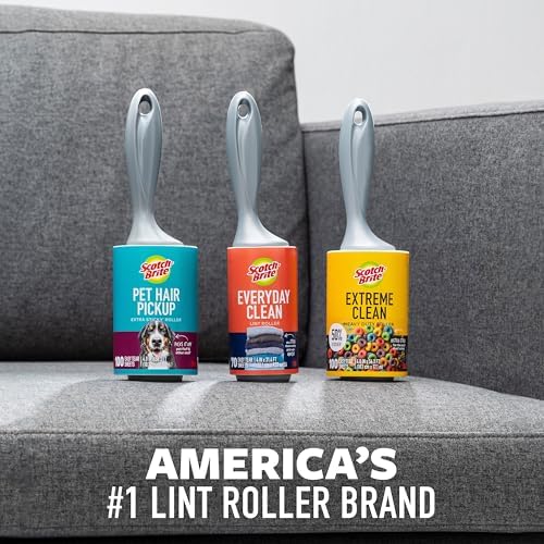 Scotch-Brite Everyday Clean Lint Roller, 140 Sheets Total, 2 Packs - Image 7