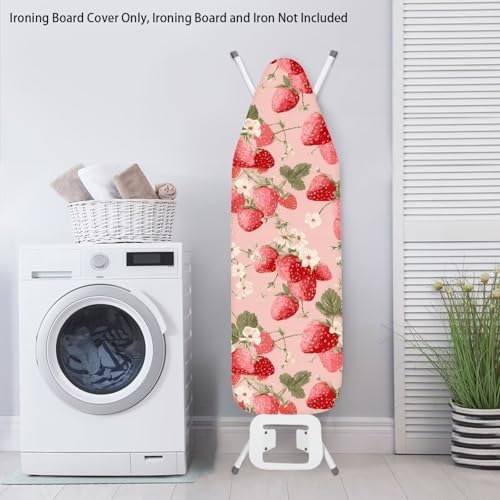 Pink Strawberry Ironing Board Cover, Standard Size Ironing Board Cover - Image 4