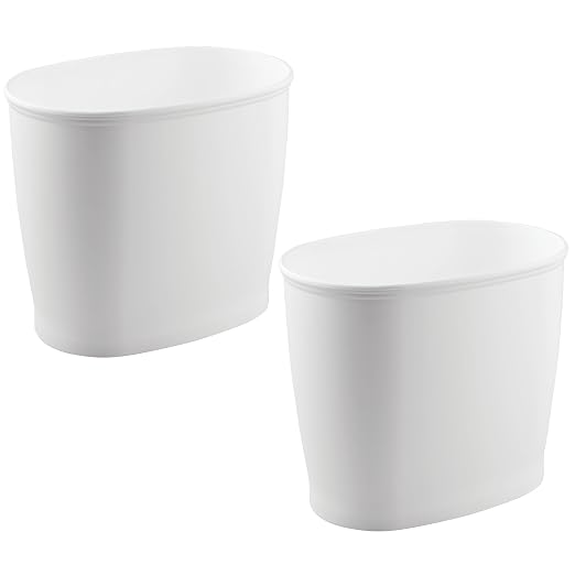 iDesign Slim Plastic Bathroom Trash Can, - Image 7