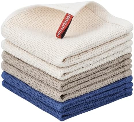 Nialnant 100% Cotton Kitchen Dish Towels, Waffle Weave Dish Cloths by Nialnant