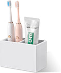 Luxspire Diatomite Toothbrush Holder, 2 Slots, Light Gray | Fast Drying by Luxspire