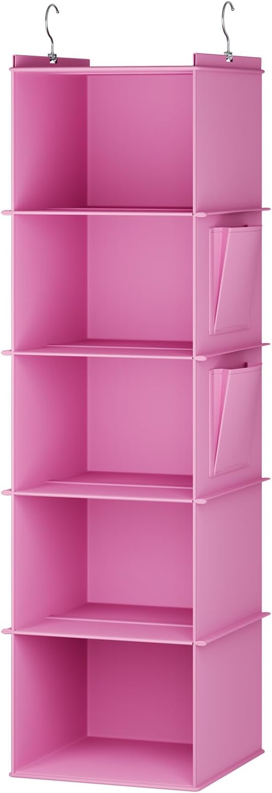 YOUDENOVA Hanging Closet Organizer and Storage, Light Pink | Locker/RV/Camper - Image 8