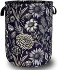 Vintage Floral Laundry Basket Oxford Cloth Foldable Hamper 18.9x16.5 Inch by Unknown