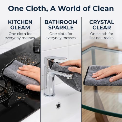 Jeaver Window Cleaning Cloth XXL 24x16 Inches, Jeaver Microfiber Cleaning Cloth - Image 4