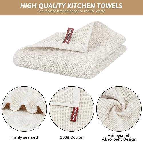 Nialnant 6 Pack Kitchen Towels, 100% Cotton Waffle Weave Dish Towels - Image 3