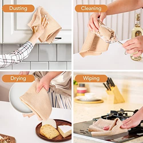 PY HOME & SPORTS 8 Pack Cotton Waffle Weave Kitchen Towels 17 x 25, Super - Image 6