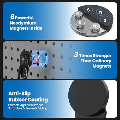 4 Pack Large Magnetic Hooks Heavy Duty Extra Strong Magnetic Garage Hooks Big - Image 5