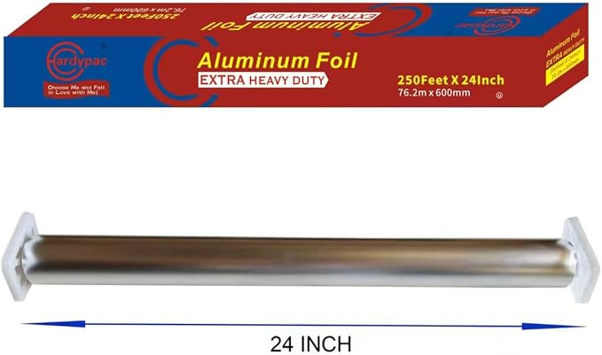 24 Inch Extra Wide Extra Heavy Duty Aluminum Foil Roll, 24 Inch Width x 250 - Image 2