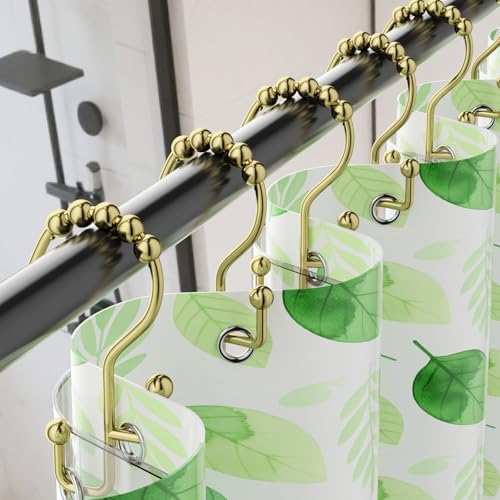 Goowin Shower Curtain Hooks, Metal Shower Curtain Rings Hooks, Smooth Gliding - Image 2