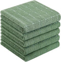 Homaxy 100% Cotton Terry Kitchen Towels, 5 Pack, Grass Green by Homaxy