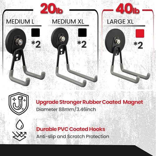 ULIBERMAGNET Heavy Duty Magnetic Hooks, Strong Large Magnet Hooks - Image 5