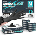 BEASTEK Black Nitrile Exam Gloves, 4 Mil, Powder-Free Food Prep Disposable by BEASTEK