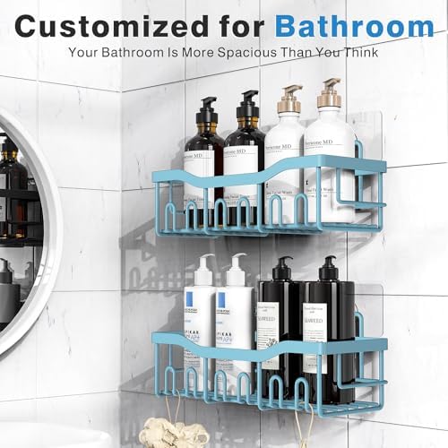 EUDELE Shower Caddy 2 Pack, Adhesive Shower Organizer - Image 2