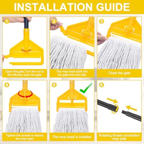 KeFanta 2 Pack Commercial Mop Heavy Duty Industrial Mops - Image 7