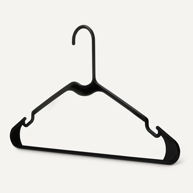Amazon Basics Space Saving Plastic Clothes Hangers, Sturdy Closet Organizer - Image 3
