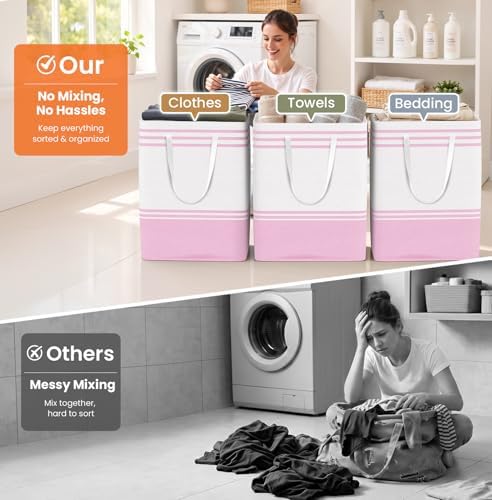 TranquilRelax 3-Pack Laundry Basket, Laundry Hamper - Image 6