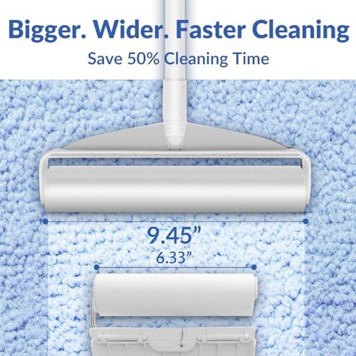 DELOMO 9.45” Large Lint Roller Refills, 2 Packs, 180 Extra Sticky Sheets - Image 2
