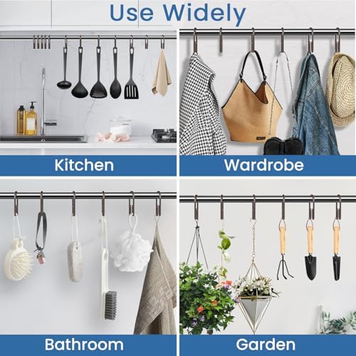 Bronze Shower Curtain Hooks Rings，Double Sided Shower Curtain Hooks Rust - Image 7