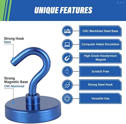 Neosmuk Magnetic Hooks for Cruise Cabins, 130lb Heavy Duty, 4 Pack - Image 6