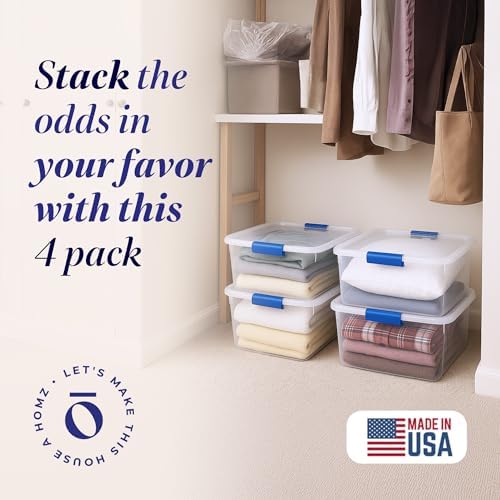 HOMZ Clear Plastic Storage Bins - Image 3