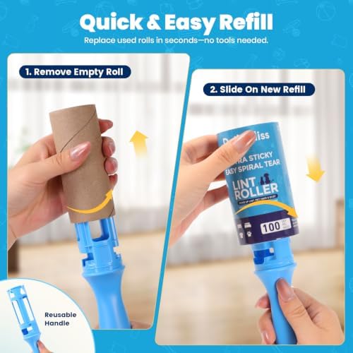 Extra Sticky Lint Roller for Pet Hair, 800 Sheets - Image 6