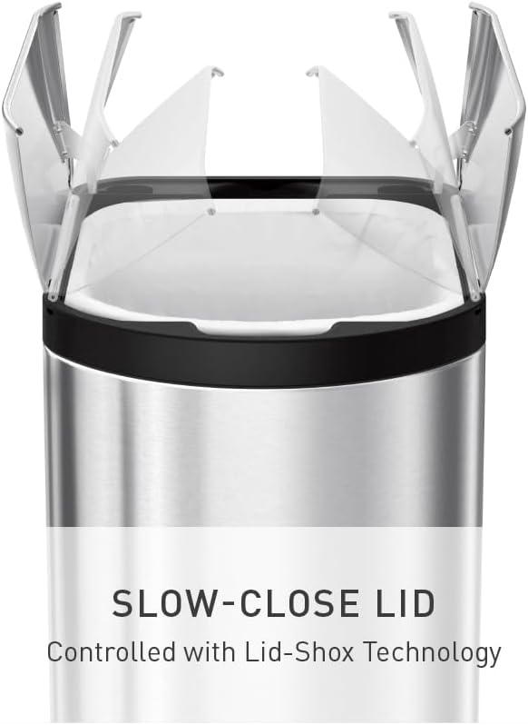 simplehuman 18 Liter / 4.8 Gallon Butterfly Lid Kitchen Step Trash Can - Image 5