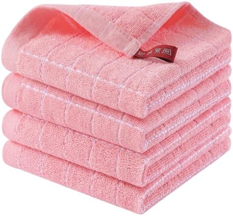 Homaxy 100% Cotton Terry Kitchen Dish Cloths, 4 Pack by Homaxy