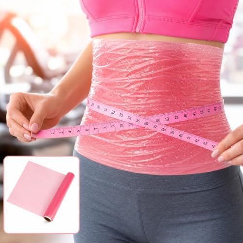 1 Rolls 60 Meters Pink Osmotic Plastic Body Wrap, Workout Sweat Enhancer Belly - Image 7