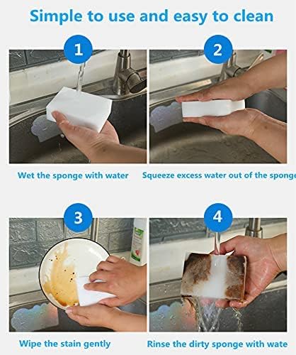 Melamine Sponge, 100 Pack Magic Sponges Eraser Cleaning Pads in Bulk | All - Image 2