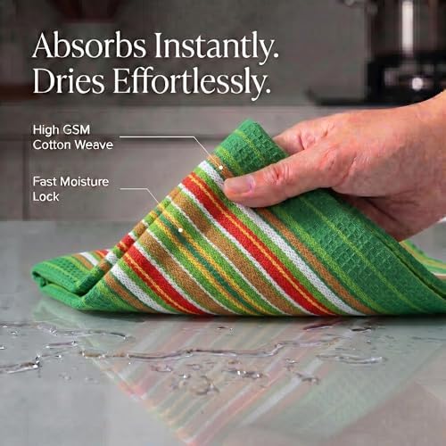Urban Villa Kitchen Towel Cotton Dish Towel 20”x30” Leaf Green - Image 2