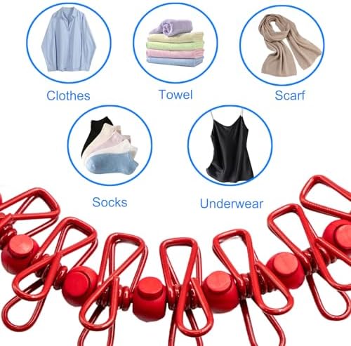 2 Pack Camping Clothesline Portable 12 Clothespins - Image 4