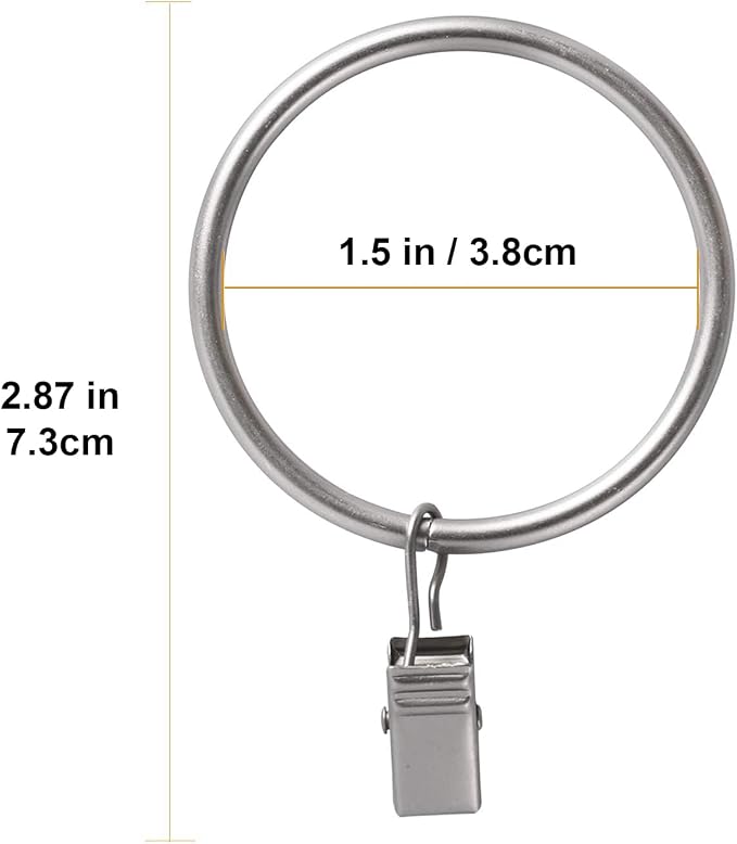 Lansian 44 Pack Curtain Rings - Image 5