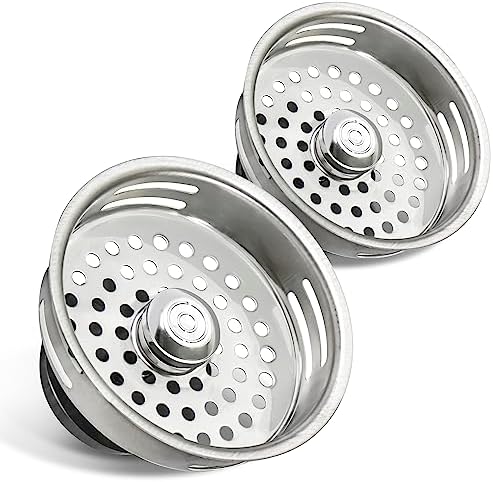 HIGHCRAFT 9843-2 Stainless Steel Kitchen Sink Strainer Basket Replacement by Highcraft