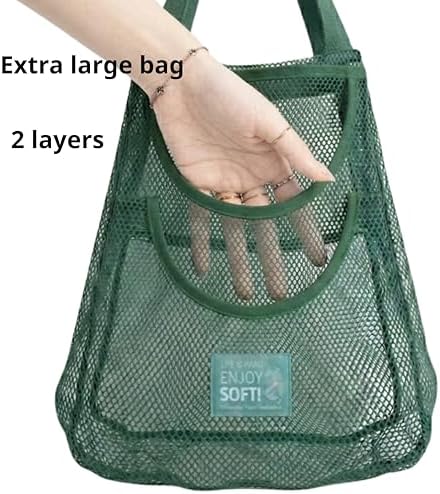Durable Hanging Mesh Bags for Fruit & Vegetables. Reusable, Breathable Storage - Image 2
