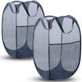 2 Pack Pop Up Laundry Hampers, 70 L Collapsible Foldable Mesh Basket by Unknown