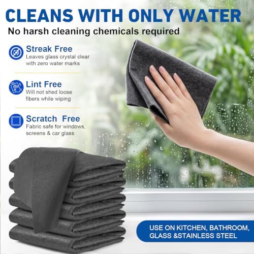 Magic Cleaning Cloth 6‑Pack, Lint-Free Streak-Free Microfiber Towels - Image 2