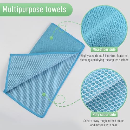 SINLAND Dish Cloth for Washing Dishes Kitchen Washcloth Cleaning Cloth - Image 3