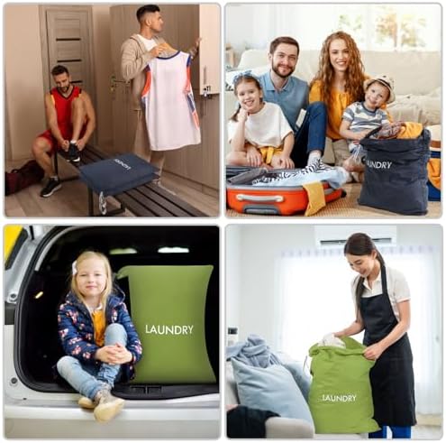WiseBoy 2 Pack Dirty Laundry Travel Bag, Nylon Travel Dirty Clothes Bag - Image 6