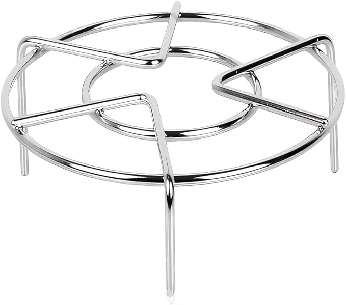 Steam Rack,Steaming Rack Stand,Steamer Basket,Heavy Duty Stainless Steel Metal Multi-function By Meleg Otthon (5.9" Diameter X1.2"High)