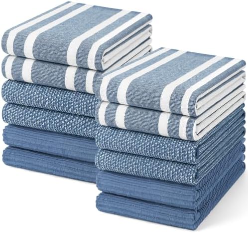 Homaxy Cotton 380 GSM Premium Kitchen Towels, 12 Pack by Homaxy