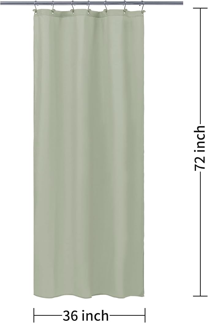 ALYVIA SPRING Stall Waterproof Fabric Shower Curtain or Liner Sage - Image 7