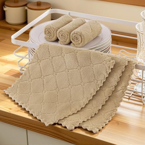 Homaxy Super Soft 12 Pack Coral Velvet Dish Cloths - Image 6